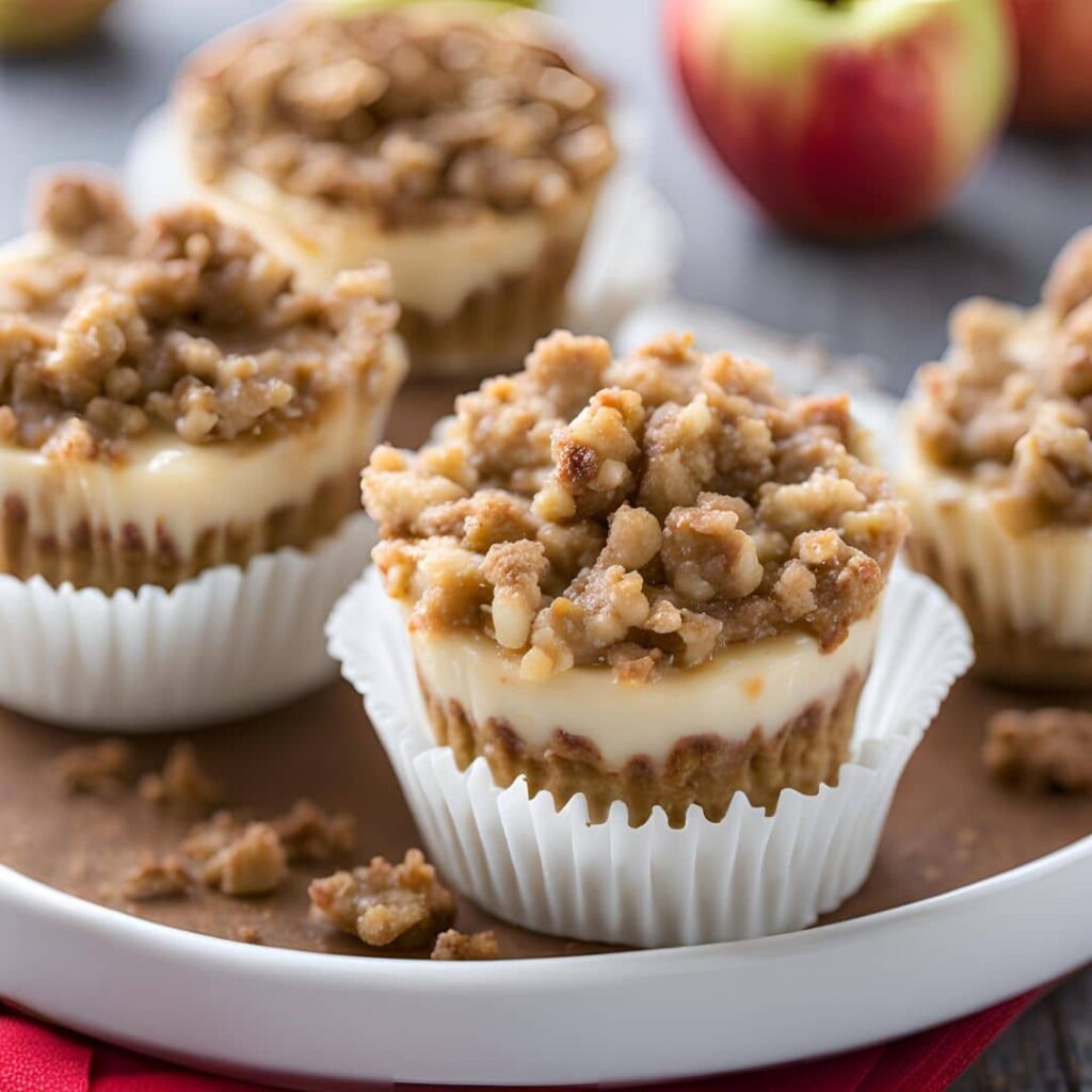 Apple Crisp Mini Cheesecakes