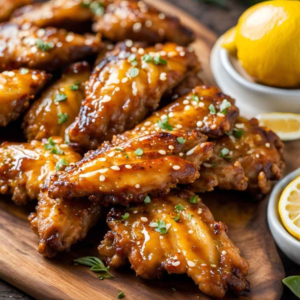 Lemon Pepper Wings with Honey