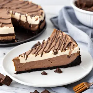 No Bake Brownie Batter Cheesecake