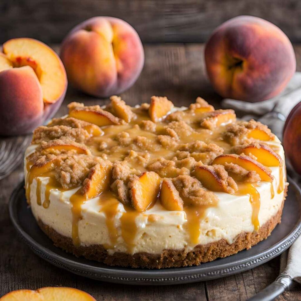 Peach Cobbler Cheesecake