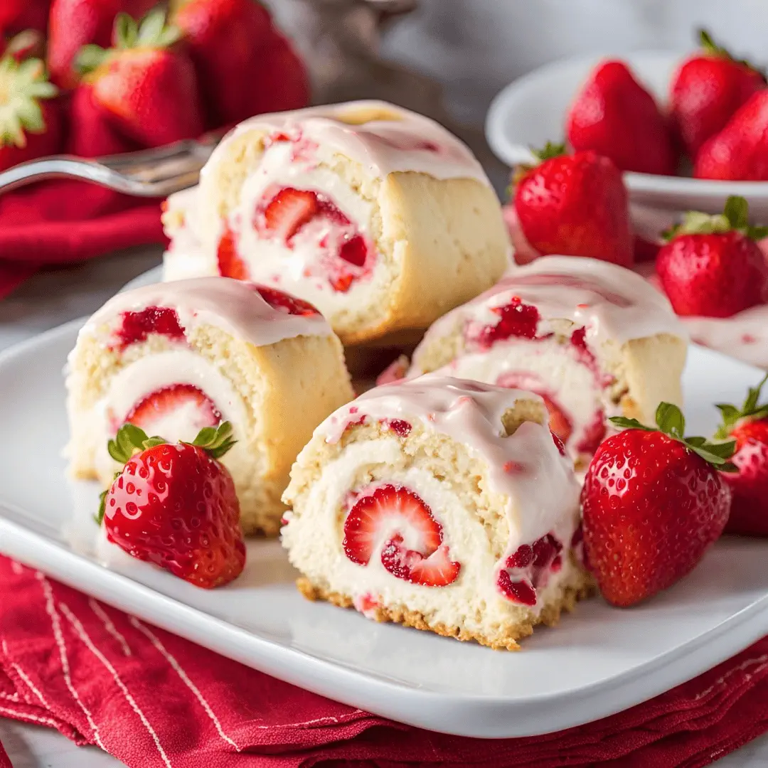 Strawberry Cheesecake Cinnamon Rolls