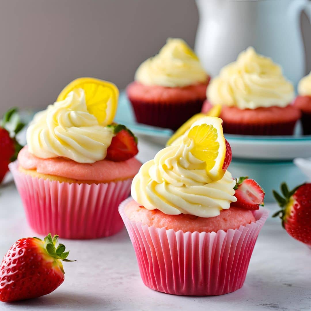 Strawberry Lemonade Cupcakes