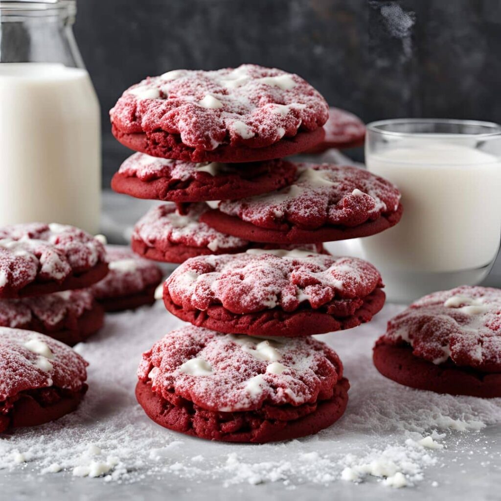 frosted red velvet cookies