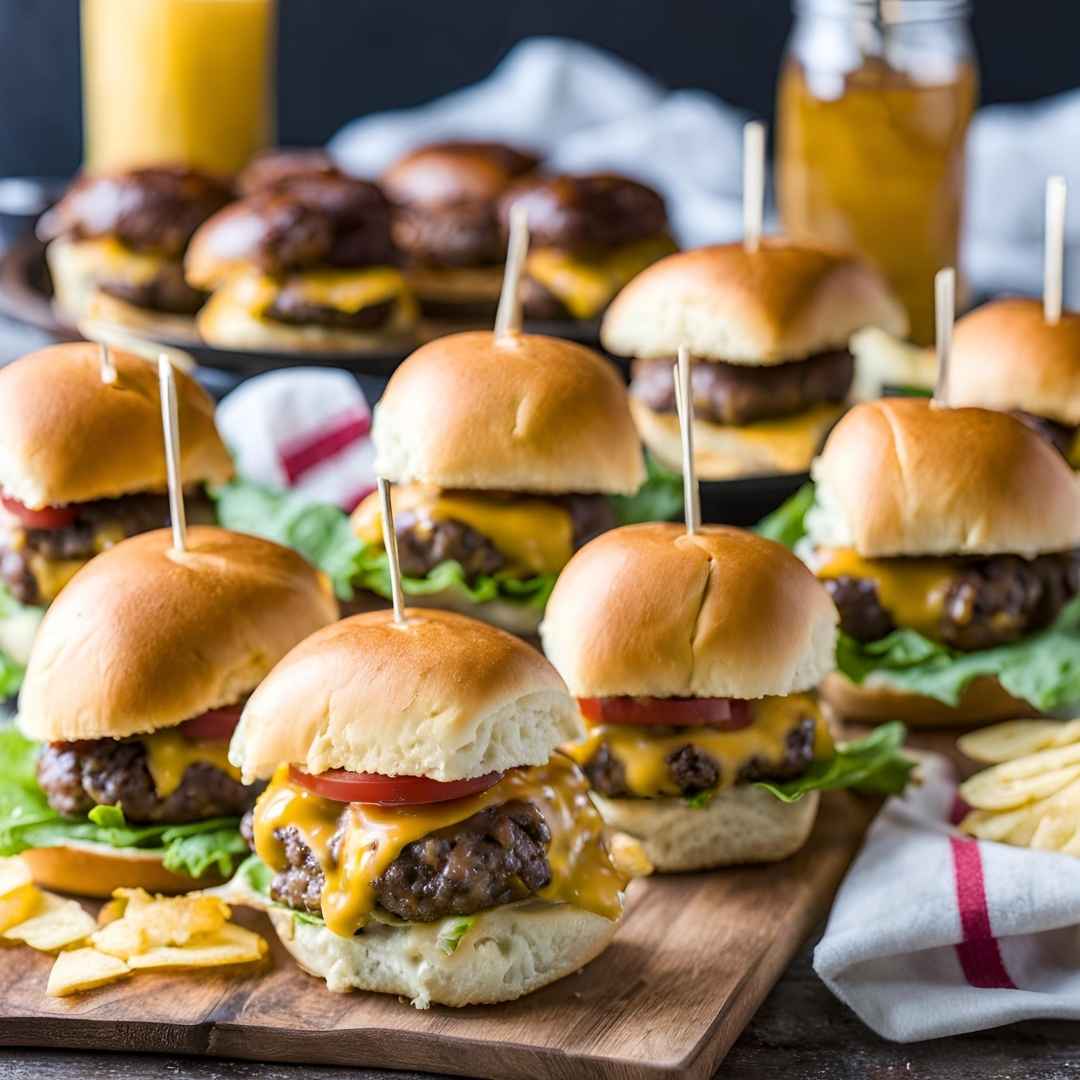 Cheeseburger Sliders with Hawaiian Rolls