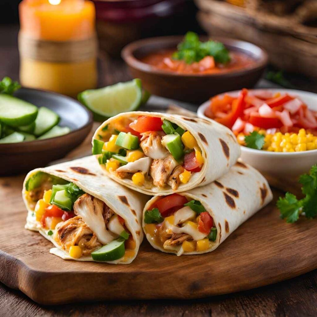 Cheesy Chicken Wraps