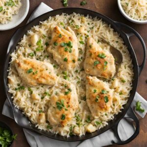 One-Pan Creamy Parmesan Chicken & Rice