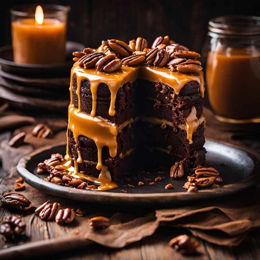 Turtle Caramel Cake