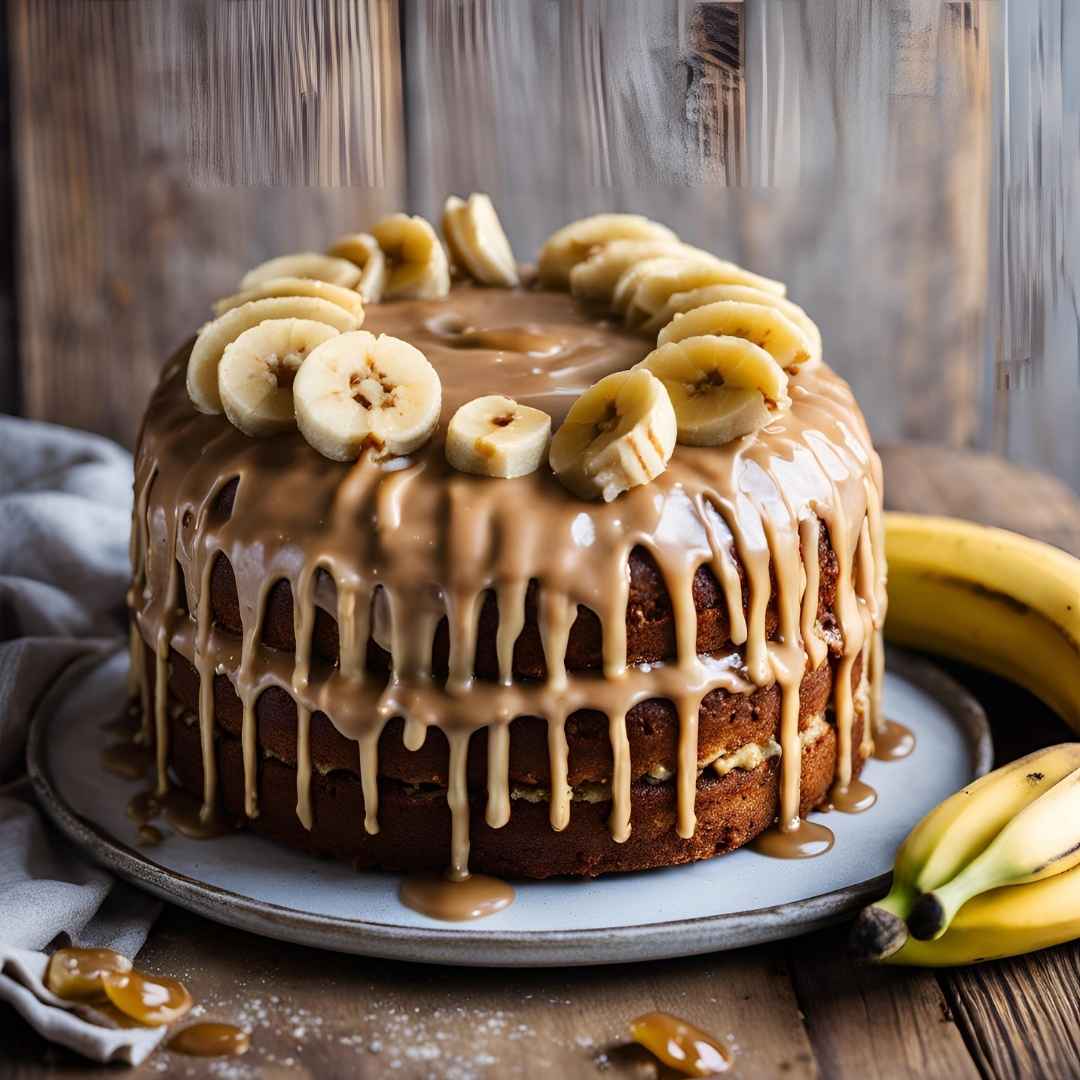 Banana Cake with Salted Caramel Frosting