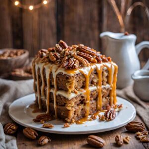 Caramel Pecan Carrot Cake