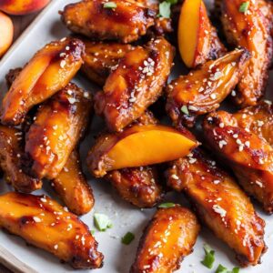 Hot Honey Peach Wings