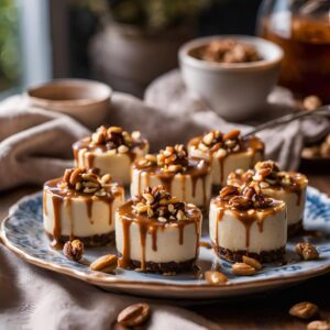 No Bake Turtle Mini Cheesecakes