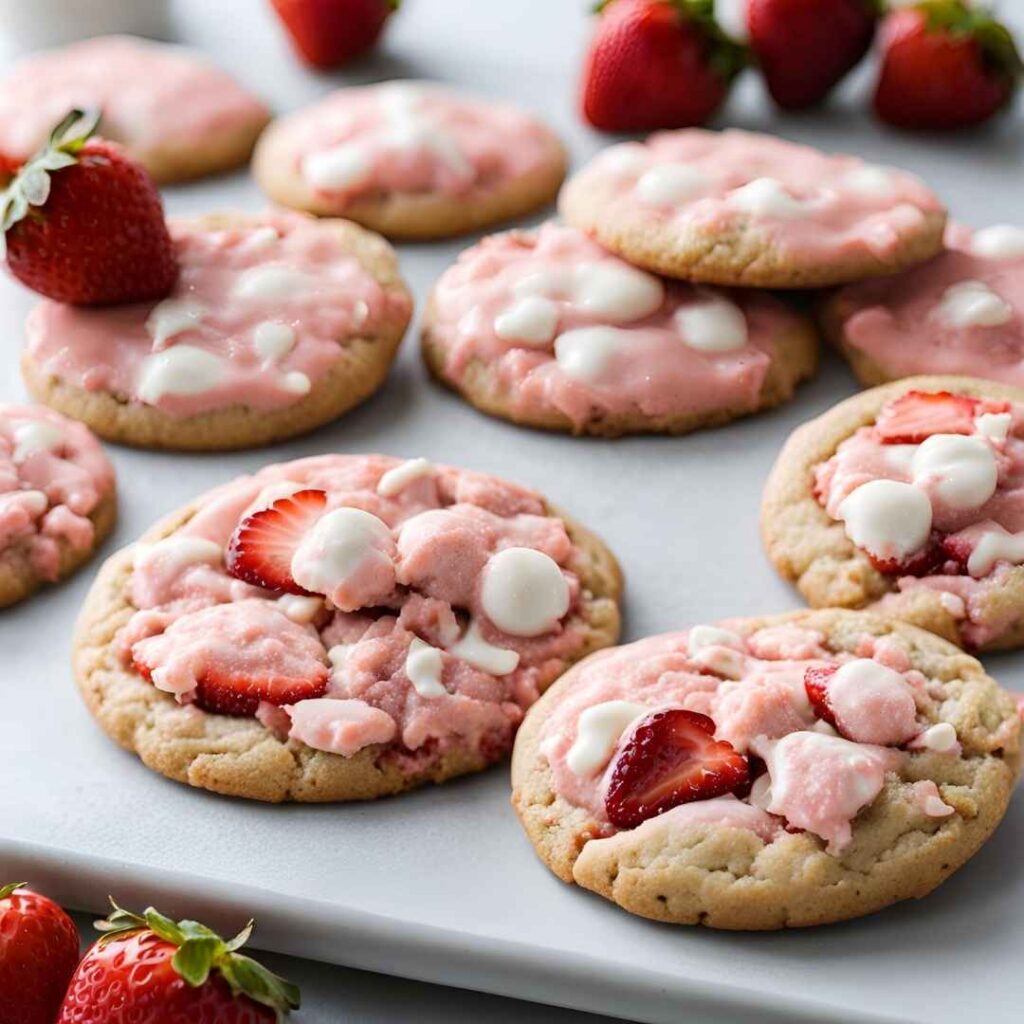 Strawberries and Cream Cookies