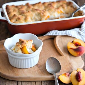 Super Easy Peach Cobbler