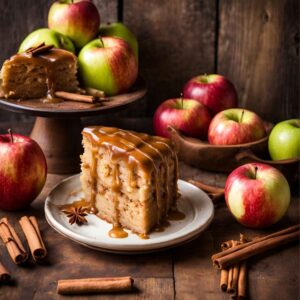 The BEST Caramel Apple Spice Cake