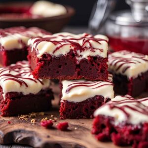 The Best Fudgy Red Velvet Brownies