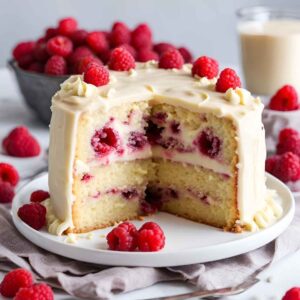 White Chocolate Raspberry Cake