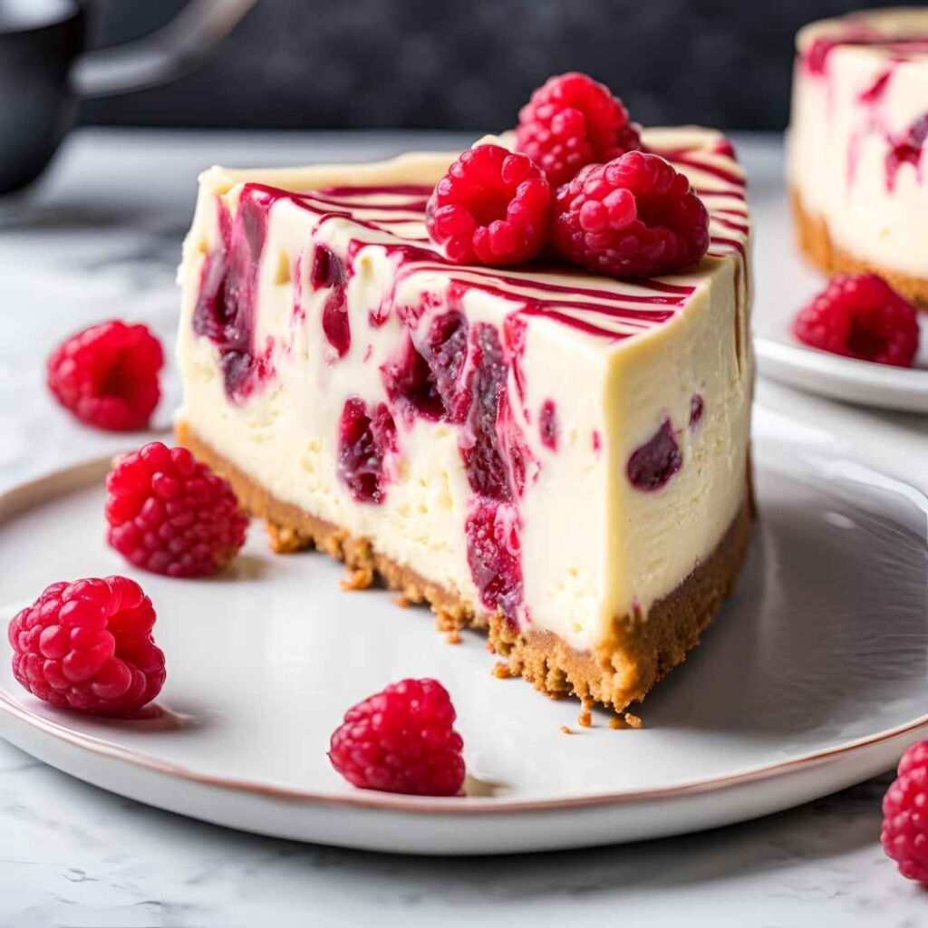 White Chocolate Raspberry Cheesecake