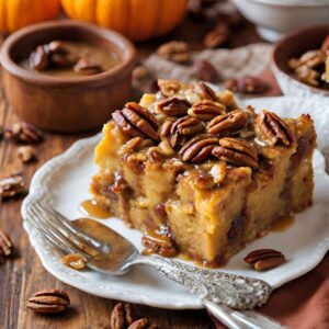 pumpkin pecan bread pudding