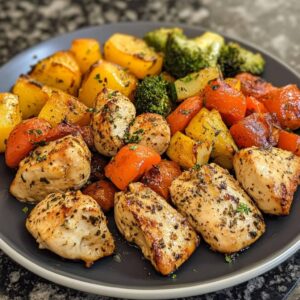 Air Fryer Chicken and Vegetables