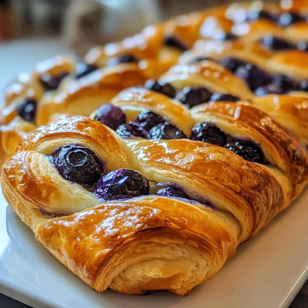 Braided Blueberry Cheese Danish