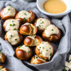 Homemade Soft Pretzel Bites with Vegan Cheese Sauce