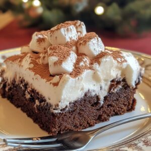 Hot Cocoa Poke Cake