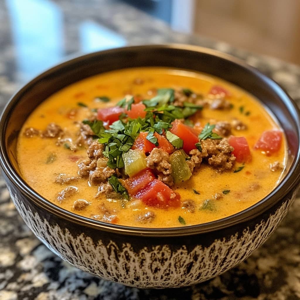 Keto Cheeseburger Soup