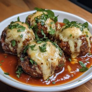 Mozzarella Stuffed Meatballs