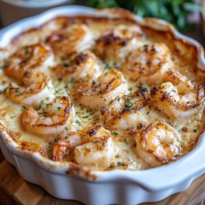 delicious garlic shrimp gratin recipe