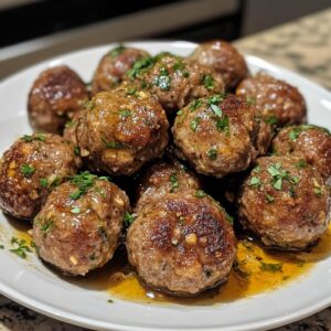 keto garlic butter meatballs