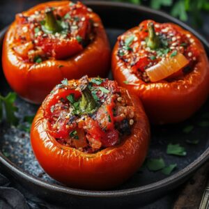 EASY STUFFED BELL PEPPERS