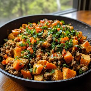 Ground Turkey Sweet Potato Skillet