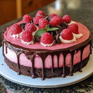 Heavenly Raspberry Chocolate Mousse Cake