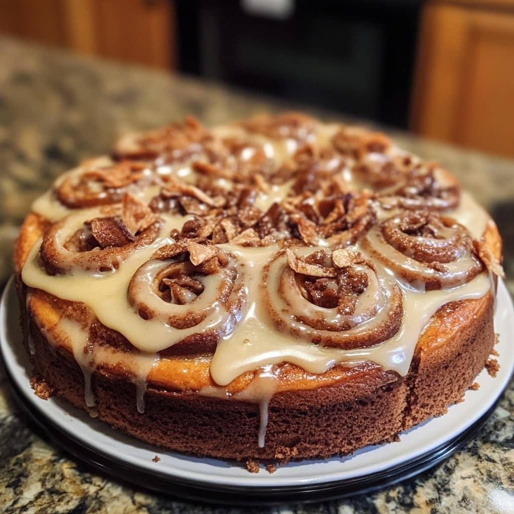 Ooey Gooey Cinnamon Roll Cake