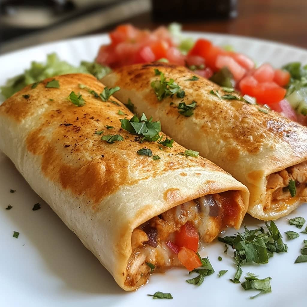 Baked Chicken Chimichangas Recipe