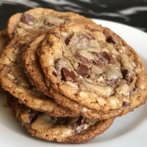 Browned Butter Toffee Chocolate Chip Cookies