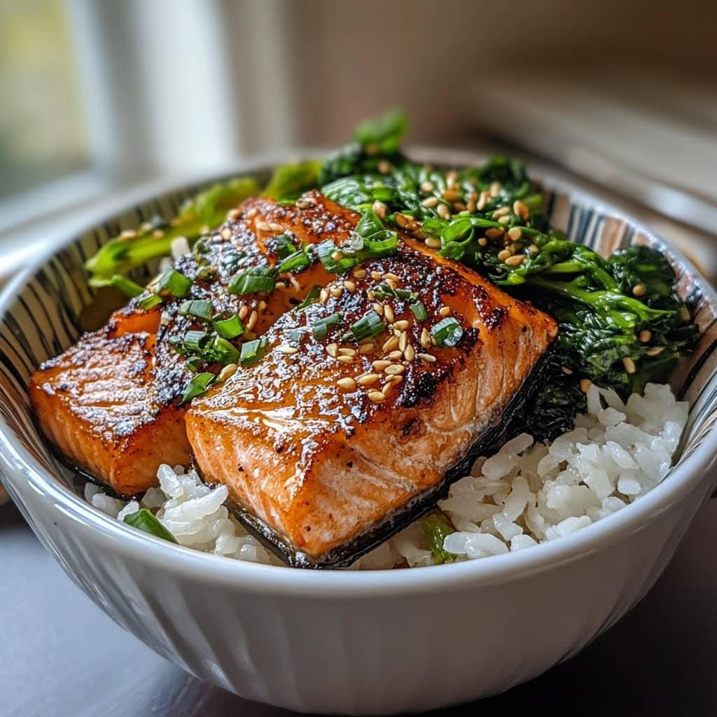 Crispy Salmon and Rice Bowl