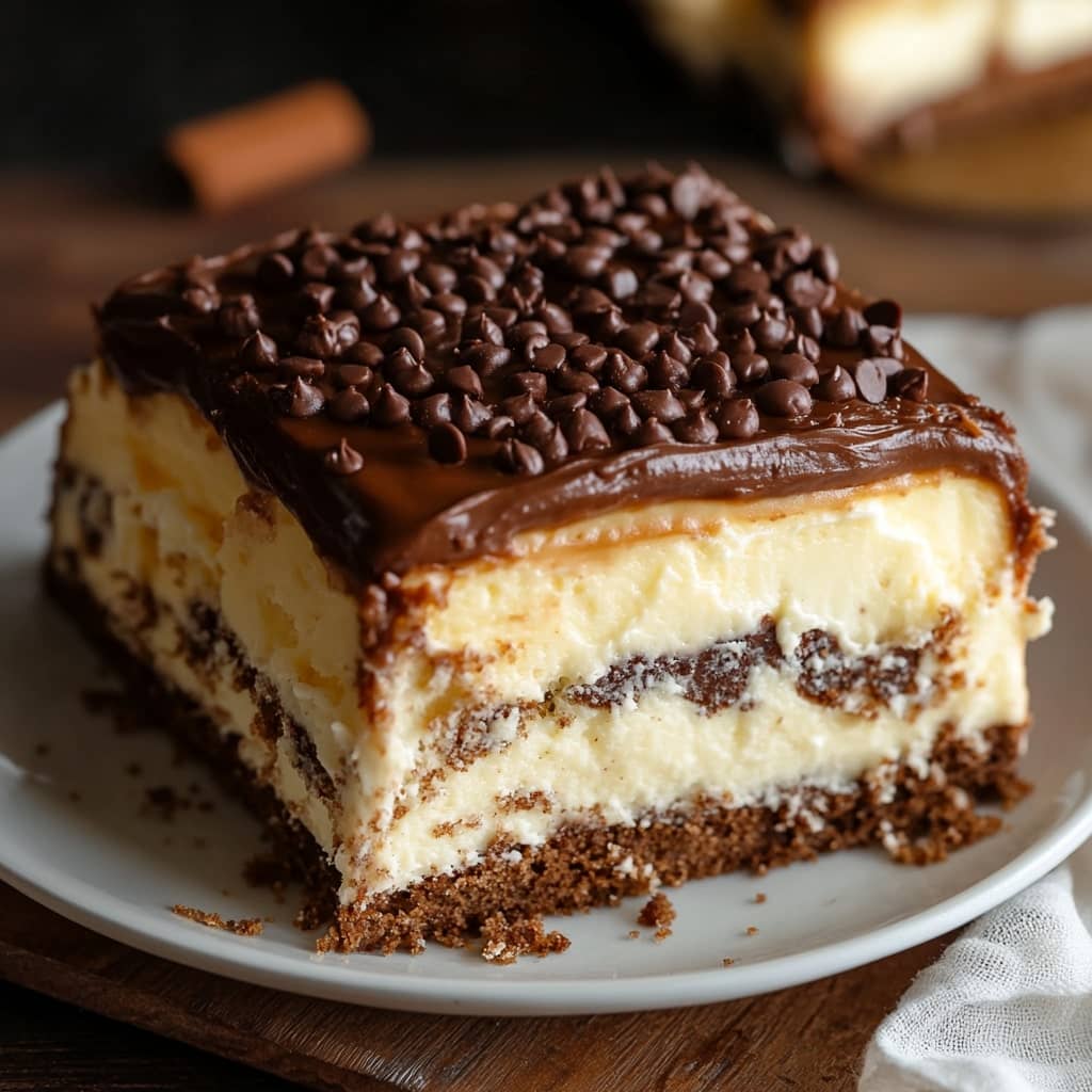 Easy Boston Cream Poke Cake