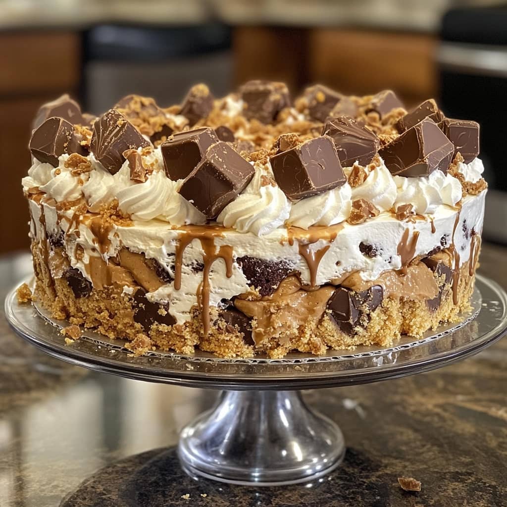 Reese’s Peanut Butter Cup Poke Cake