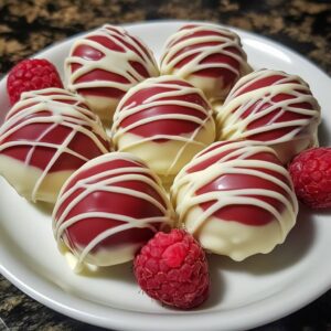 White Chocolate Raspberry Cheesecake Balls