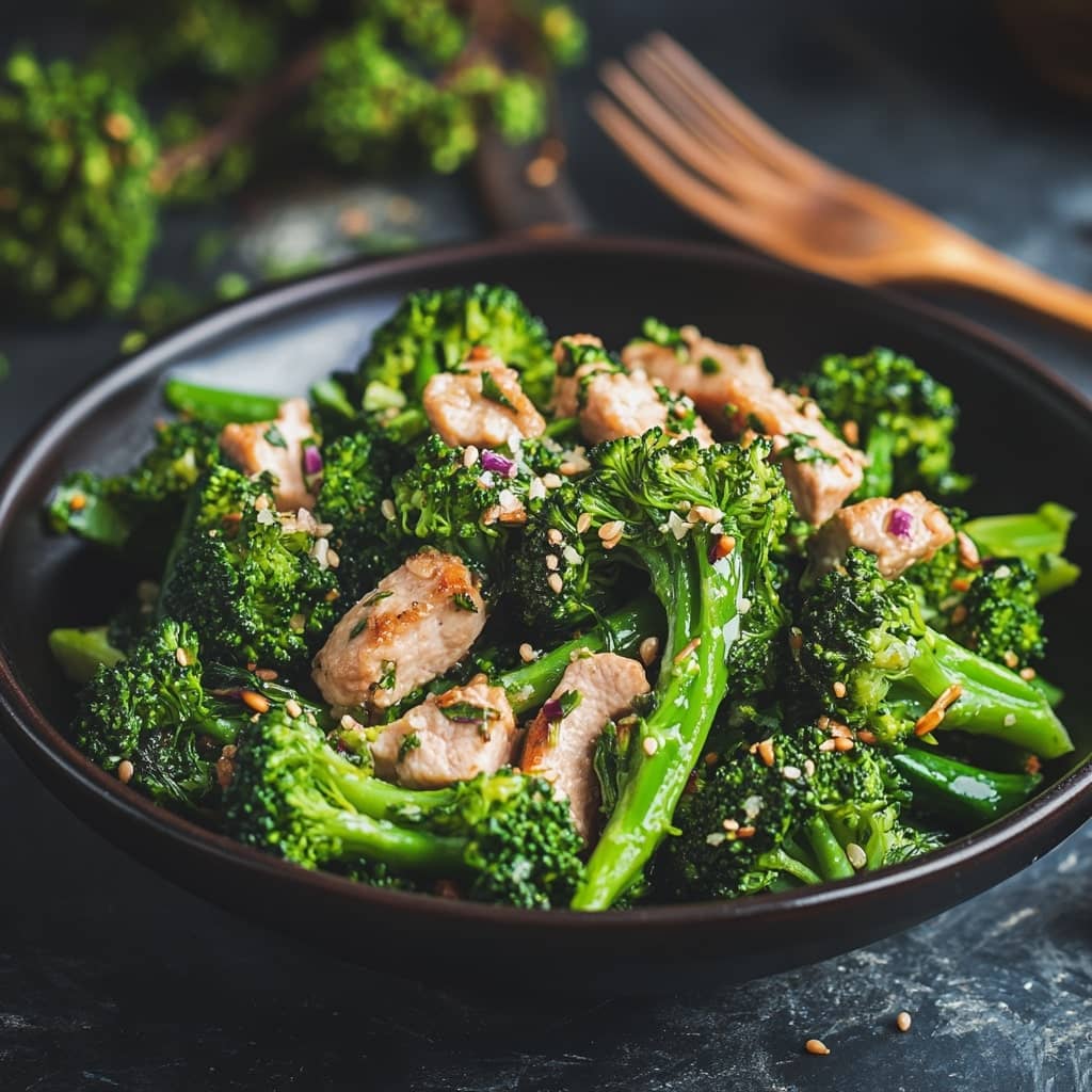 steamed brocolli with garlic