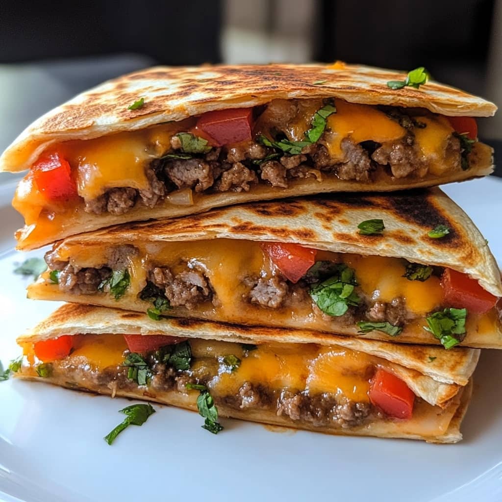 Burger Quesadillas