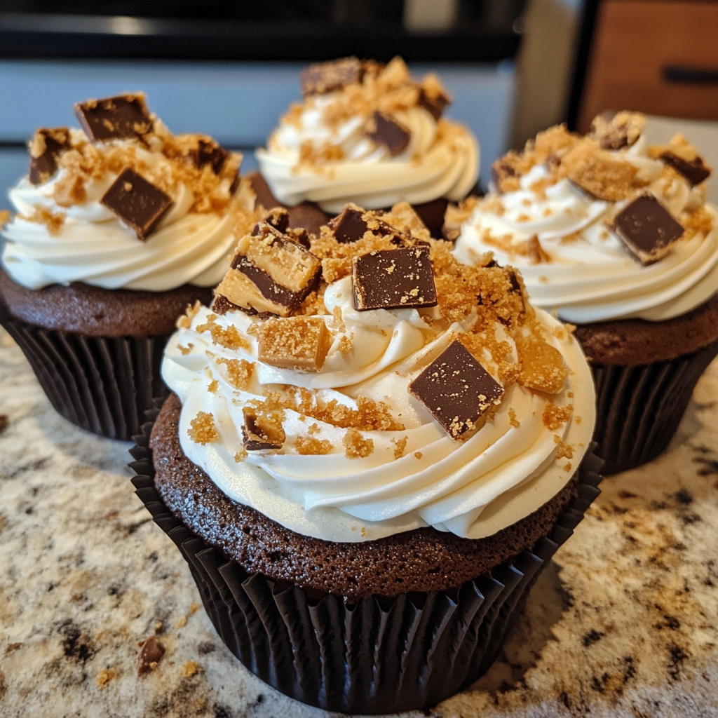 Butterfinger Cupcakes