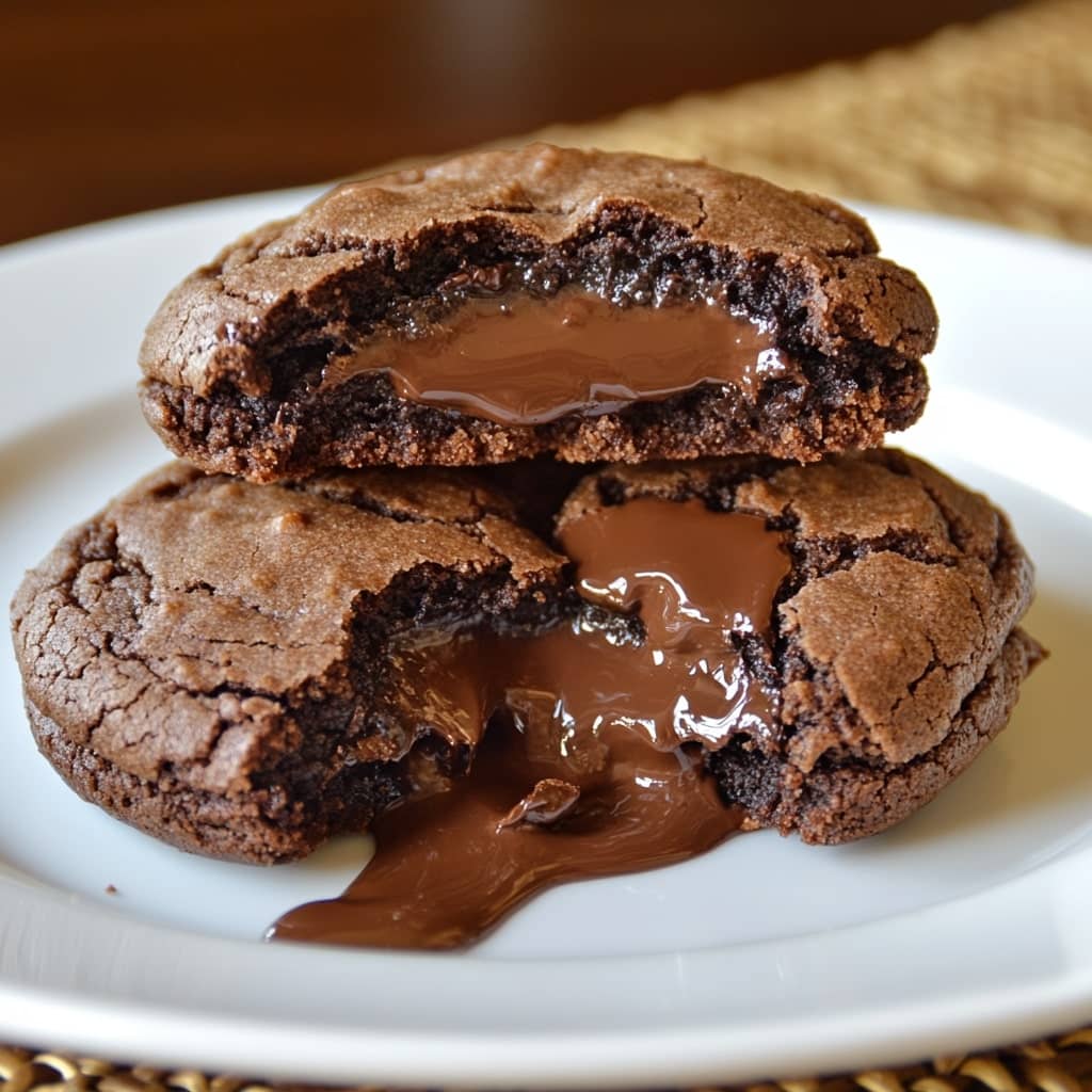 Chocolate Lava Cookies with Gooey Centers