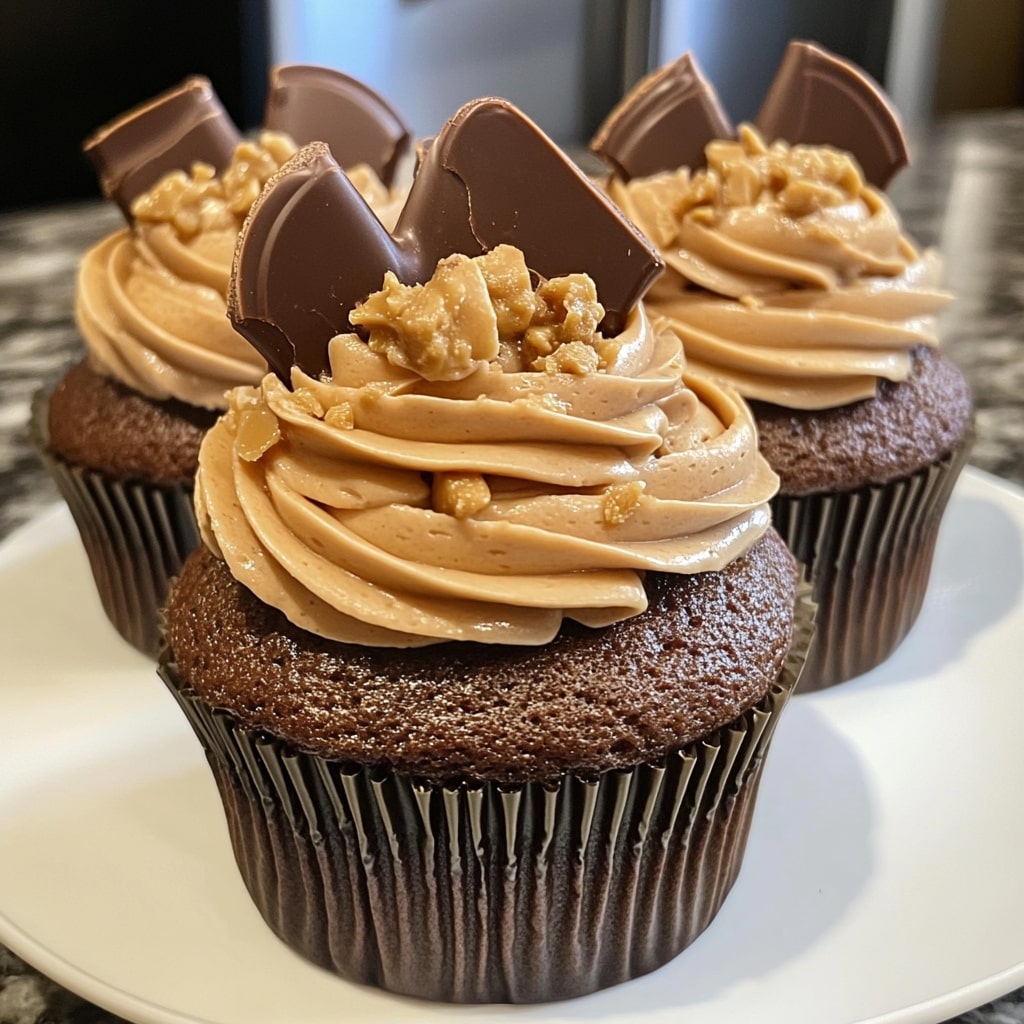 Chocolate Peanut Butter Filled Cupcakes