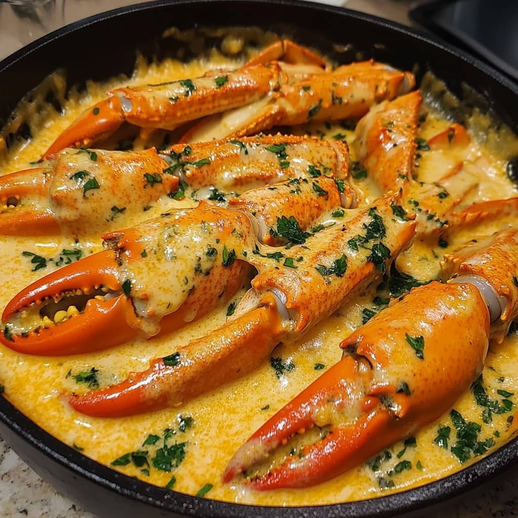 Creamy Garlic Butter Crab Legs