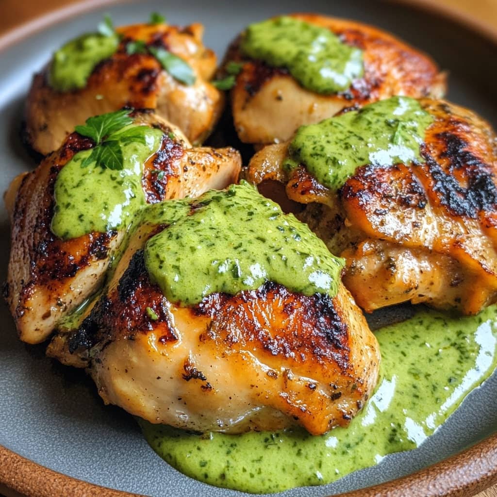 Peruvian Chicken with Creamy Green Sauce
