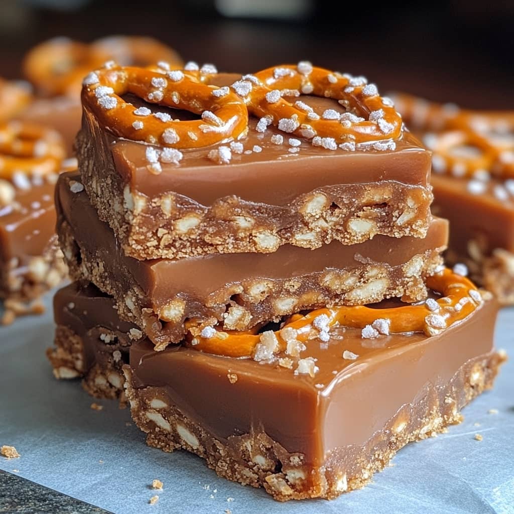 Salted Caramel Pretzel Bars