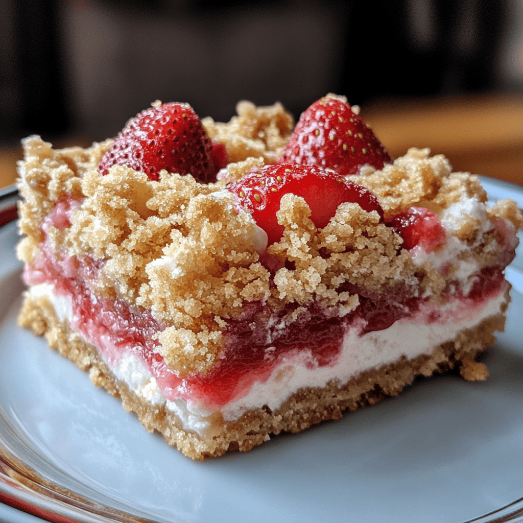 Strawberry Shortcake Crumble Bars