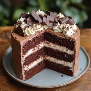 triple chocolate layer cake